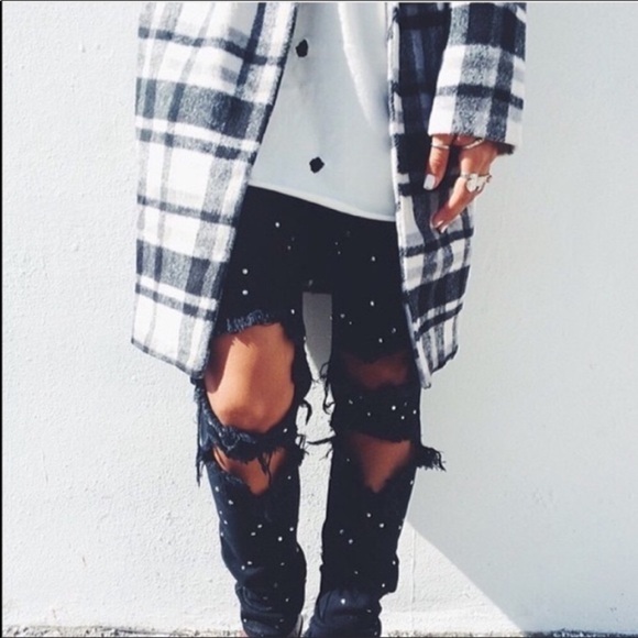 LF Denim - LF Carmar distressed rhinestone boyfriend jeans